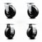 Service Caster 5 Inch Phenolic Caster Set with Roller Bearings 2 Swivel 2 Rigid SCC SCC-20S520-PHR-2-R-2 - alternate 1